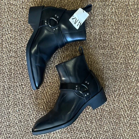 ZARA MEN BLACK BOOTS. SZ 12 ZARA Men main image 2